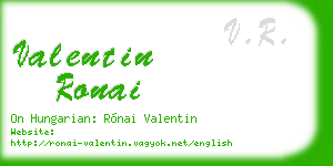 valentin ronai business card